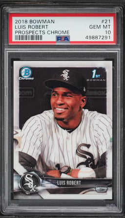 2018 Bowman Chrome Luis Robert PROSPECT #BCP21 PSA 10 GEM MINT
