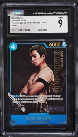 2024 One Piece Premium Collection Live Action Edition Promo Roronoa Zoro #P-056 CGC 9 MINT