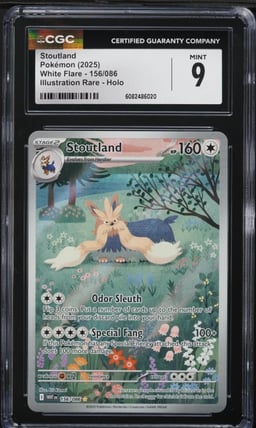 2025 Pokemon Scarlet & Violet White Flare IR Stoutland #156 CGC 9 MINT