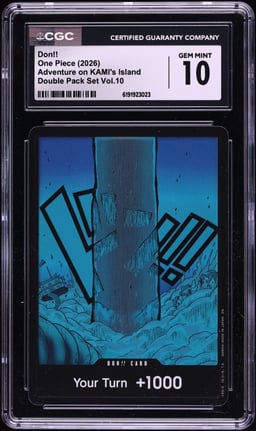 2026 One Piece Adventure On Kami's Island Double Pack Set Vol.10 Don!! CGC 10 GEM MINT