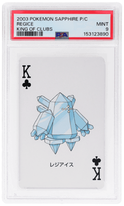 2003 Pokemon Sapphire Version Playing Cards Japanese King of Clubs Regice PSA 9