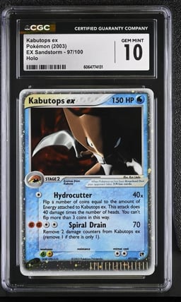 CGC 10 GEM MINT Kabutops ex 2003 EX Sandstorm 97/100 Holo Pokemon