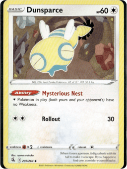 2021 Dunsparce #207 Fusion Strike