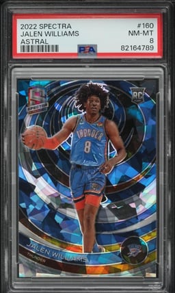 2022 Panini Spectra Astral Jalen Williams ROOKIE /49 #160 PSA 8 NM-MT