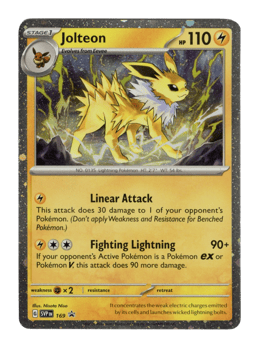 2023 Jolteon #169 Scarlet & Violet Black Star Promos