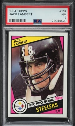 1984 Topps Football Jack Lambert #167 PSA 7 NRMT