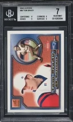 2000 Pacific Aurora Tom Brady ROOKIE #84 BGS 7 NRMT