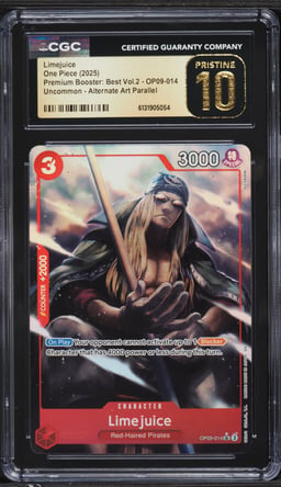 2025 One Piece Premium Booster Best Vol. 2 Alt Art Parallel Limejuice #OP09-014 CGC 10 PRISTINE