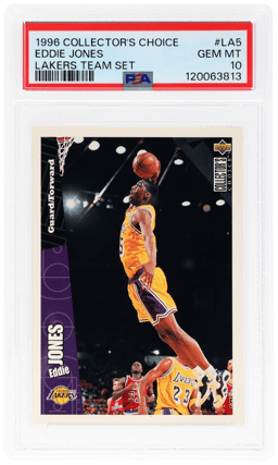 1996 Collector's Choice Lakers Team Set Eddie Jones #LA5 PSA 10