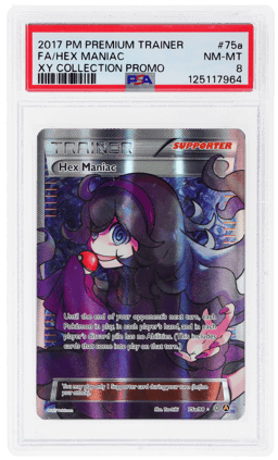 2017 Pokemon Black Star Promo Premium Trainer's XY Collector Exclusive Hex Maniac #75A PSA 8
