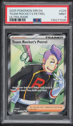 2025 Pokemon Scarlet & Violet Destined Rivals Full Art Team Rocket's Petrel #226 PSA 9 MINT