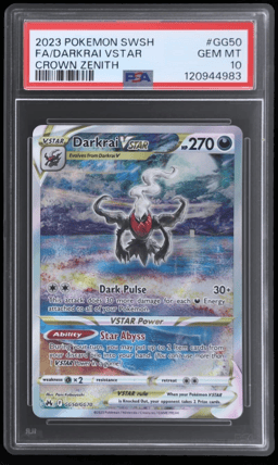 2023 Pokemon Sword and Shield Crown Zenith Galarian Gallery Darkrai Vstar #GG50 PSA 10