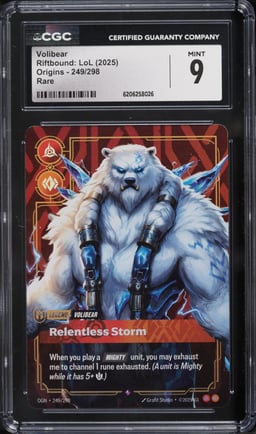 2025 Riftbound League Of Legends LoL Origins Volibear #249 CGC 9 MINT