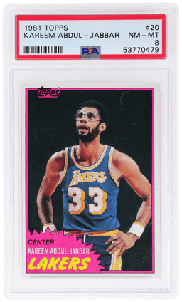1981 Topps Kareem Abdul-Jabbar #20 PSA 8