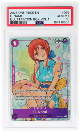 2025 One Piece Promo Illustration Box Volume 1 O-Nami #OP05-062 PSA 10
