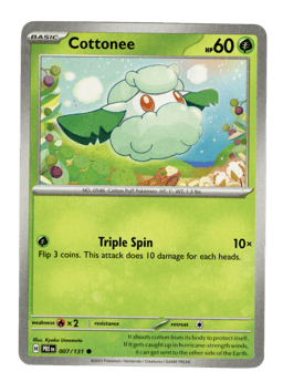 2025 Cottonee #7 Prismatic Evolutions