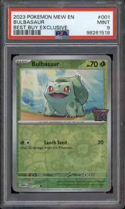 2023 Pokemon Mew En-151 Best Buy Exclusive #1 Bulbasaur PSA 9