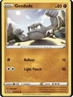2021 Geodude #135 Fusion Strike