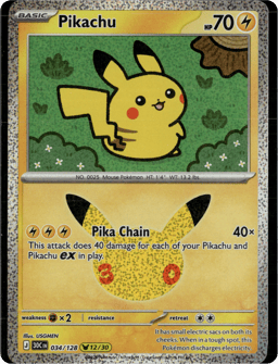 2026 Pikachu #34 30th Celebration