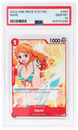 2022 One Piece Starter Deck Straw Hat Crew Nami #ST01007 PSA 10
