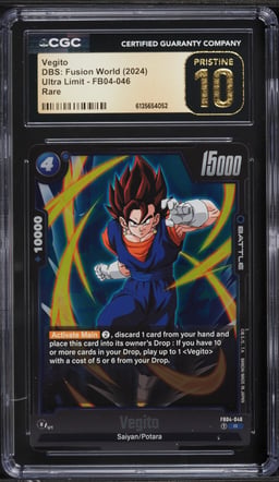 2024 Dragon Ball S Fusion World Ultra Limit Vegito #FB04-046 CGC 10 PRISTINE