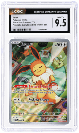 2025 Pokemon Scarlet and Violet Prismatic Evolutions Elite Trainer Box Eevee #173 CGC 9.5