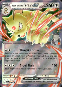 2023 Team Rocket's Persian ex #218 Scarlet & Violet Black Star Promos