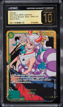 2024 One Piece Japanese Premium Booster Best SEC Yamato #OP01-121 CGC 10 PRISTINE