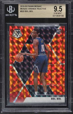 2019 Panini Mosaic Orange Reactive Bol Bol ROOKIE #222 BGS 9.5 GEM MINT