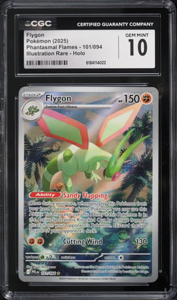2025 Pokemon Mega Evolution Phantasmal Flames IR Flygon #101 CGC 10 GEM MINT