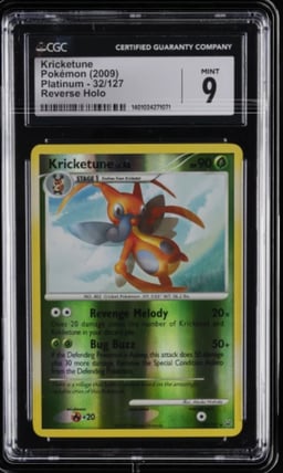 2009 POKEMON PLATINUM #32 KRICKETUNE-REVERSE FOIL CGC 9