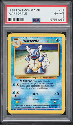 1999 Pokemon Base Set Wartortle #42 PSA 8 NM-MT
