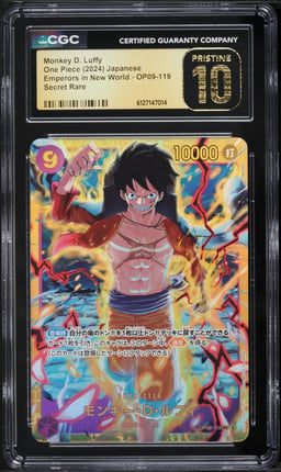 2024 One Piece Emperors In The New World SEC Monkey D. Luffy #OP09-119 CGC 10 PRISTINE