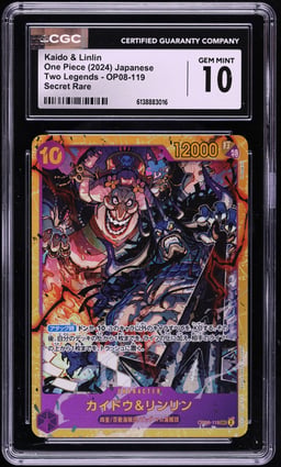 2024 One Piece Japanese Two Legends SEC Kaido & Linlin #OP08-119 CGC 10 GEM MINT