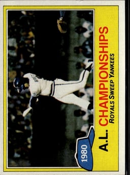 1981 George Brett #401 1980 A.L. Championships