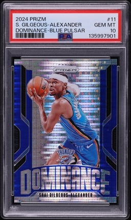 2024 Panini Prizm Dominance Blue Pulsar Shai Gilgeous-Alexander #11 PSA 10 GEM MINT