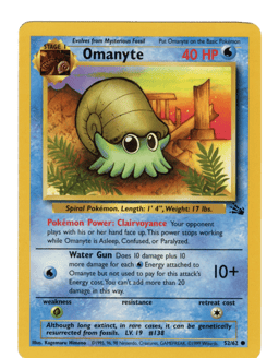 1999 Omanyte #52 Fossil Unlimited