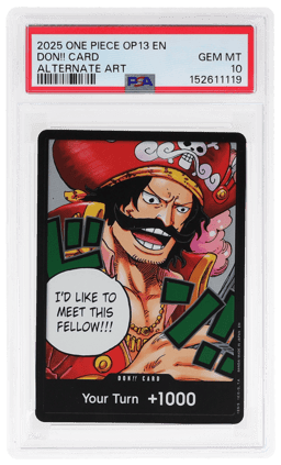 2025 One Piece Carrying On His Will Alternate Art Don Card # PSA 10