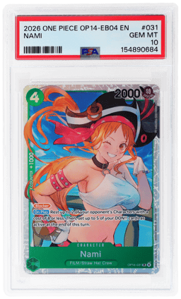 2026 One Piece the Azure Sea's Seven Nami #OP14031 PSA 10