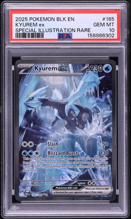 2025 Pokemon Scarlet & Violet Black Bolt SIR Kyurem ex #165 PSA 10 GEM MINT