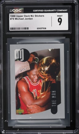 1998 Upper Deck MJ Stickers Michael Jordan #79 CGC 9 MINT