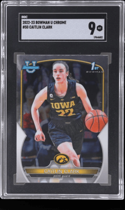 2022 Bowman Chrome University Caitlin Clark #50 SGC 9
