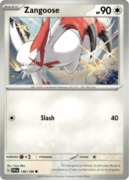 2023 Zangoose #146 Scarlet & Violet