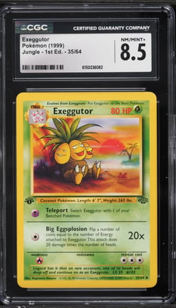 1999 Pokemon Jungle 1st Edition Exeggutor #35 CGC 8.5 NM-MT+