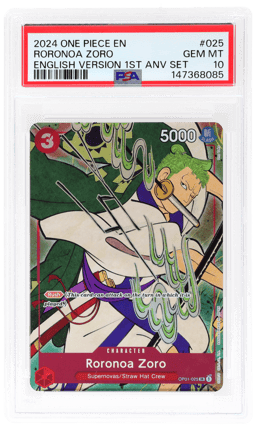2024 One Piece 1st Anniversary Set Promo Roronoa Zoro #OP01025 PSA 10