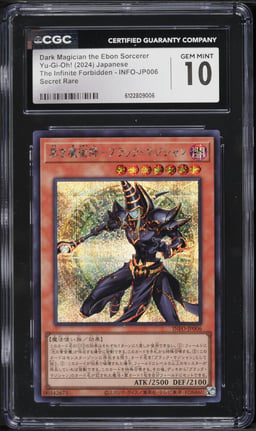 2024 Yu-Gi-Oh! Japanese INFO Dark Magician Ebon Sorcerer #INFO-JP006 CGC 10 GEM MINT