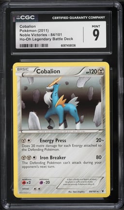 2017 Pokemon Noble Victories Ho-Oh Legendary Battle Deck Cobalion #84 CGC 9 MINT
