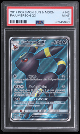 2017 Pokemon Sun and Moon Umbreon Gx #142 PSA 9