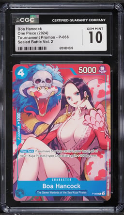 2024 One Piece Tournament Promo Sealed Battle Volume 2 Boa Hancock #P-066 CGC 10 GEM MINT