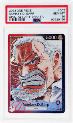 2023 One Piece Paramount War Alternate Art Errata Monkey D. Garp #2 PSA 10